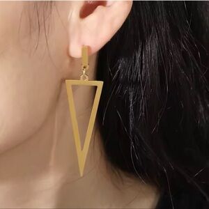Triangle Ear Stud Earrings for Women, Stainless Steel
—Makes a Great Gift  ~NEW~